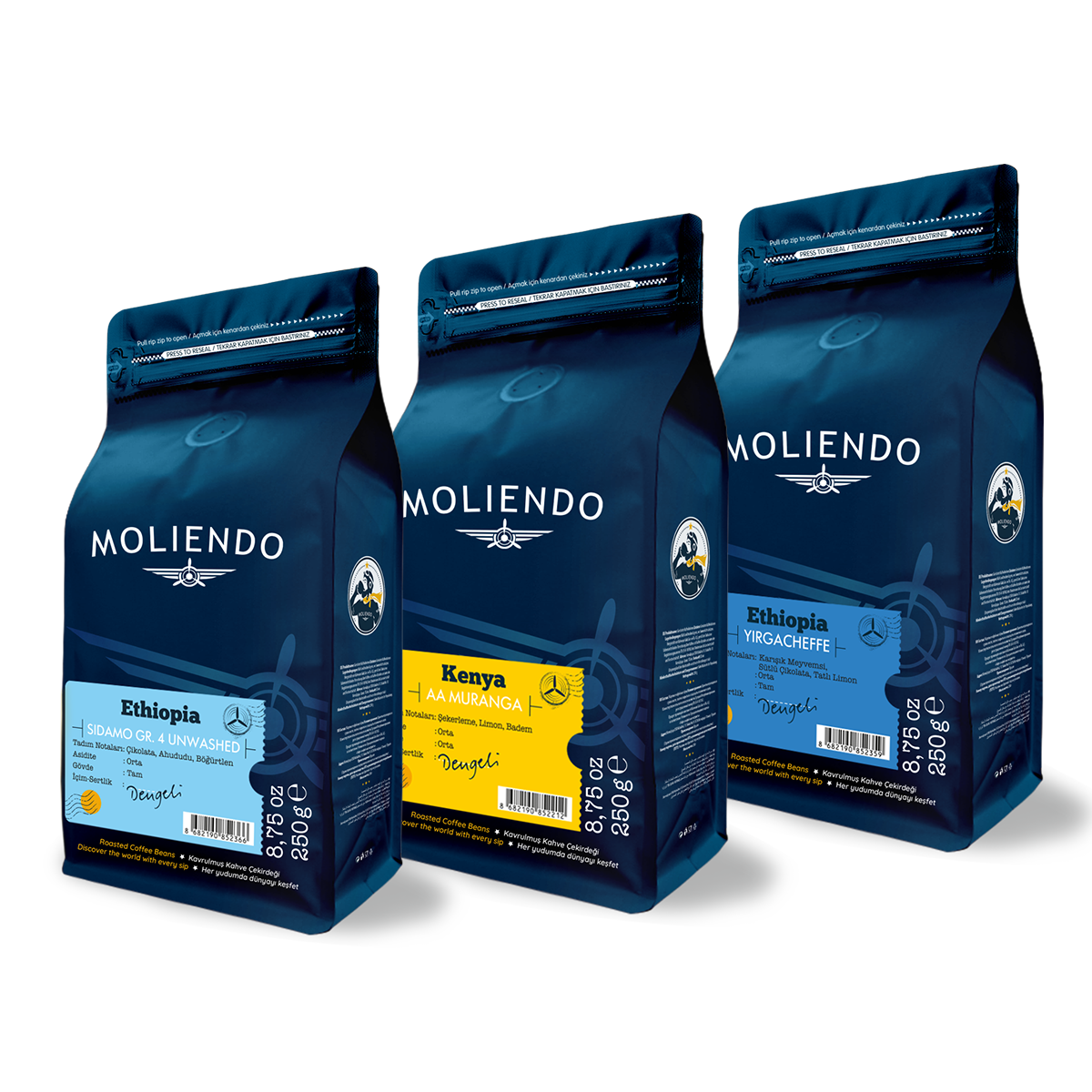 Moliendo Afrika Kahveleri Avantaj Paketi  3x250 g