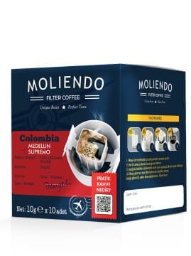 Moliendo Colombia Medellin Supremo Pratik Filtre Kahve 10x10 g