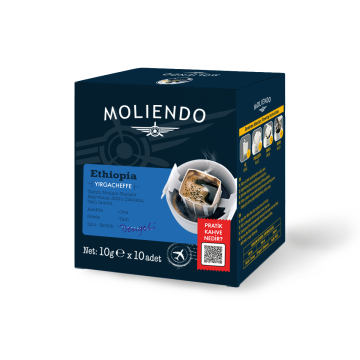 Moliendo Ethiopia Yirgacheffe Pratik Filtre Kahve 10x10 g