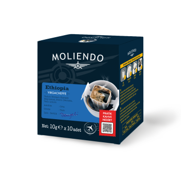 Moliendo Ethiopia Yirgacheffe Pratik Filtre Kahve 10x10 g
