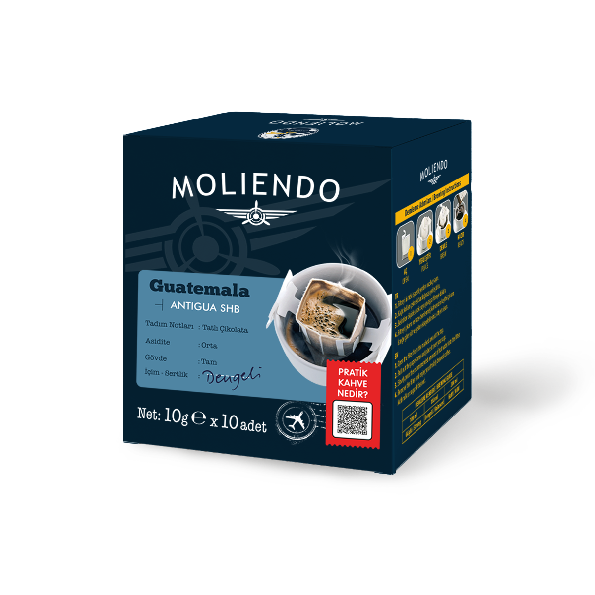 Moliendo Guatemala Antigua HB Pratik Filtre Kahve 10x10 g