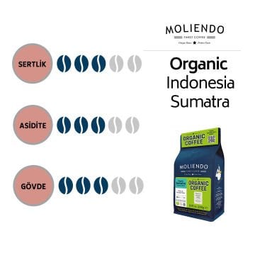 Moliendo Organic Indonesia Sumatra Yöresel Kahve 250 g (Çekirdek)