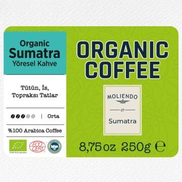 Moliendo Organic Indonesia Sumatra (Çekirdek) Yöresel Kahve 250 g
