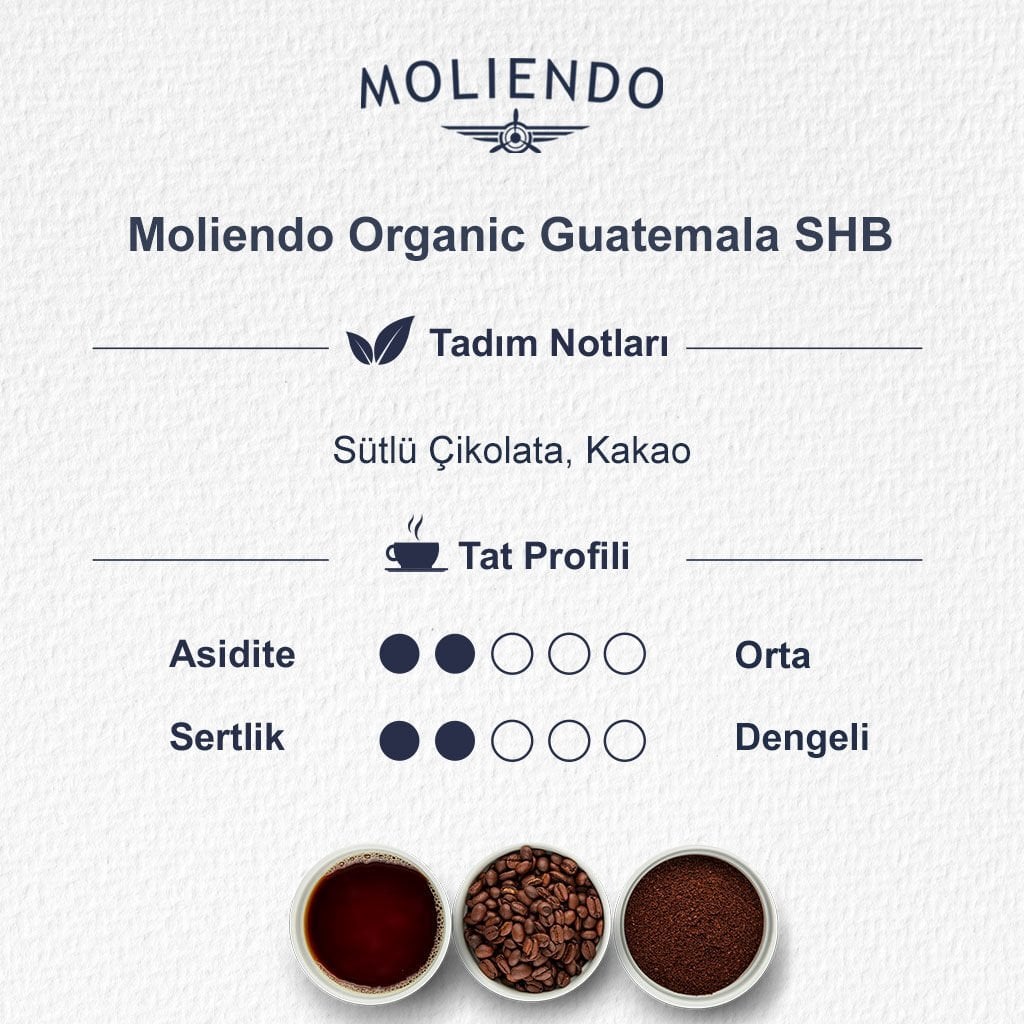 Moliendo Organic Guatemala SHB (Çekirdek) Yöresel Kahve 250 g