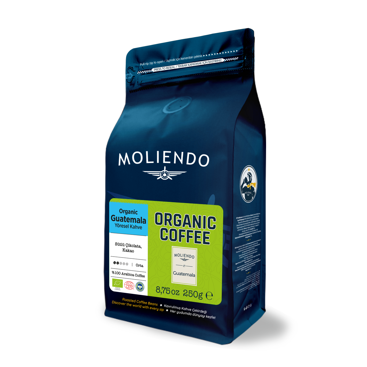 Moliendo Organic Guatemala SHB (Çekirdek) Yöresel Kahve 250 g
