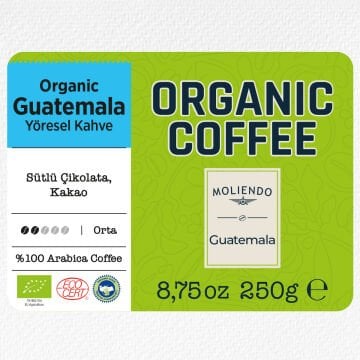 Moliendo Organic Guatemala SHB (Çekirdek) Yöresel Kahve 250 g