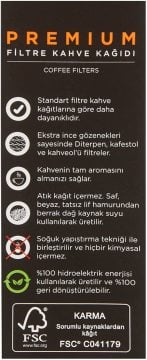 COOK Premium Filtre Kahve Kağıdı - Ebat 2