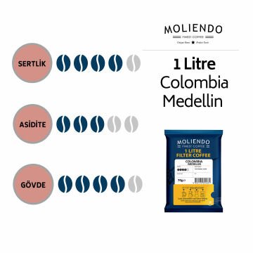 Moliendo 1 Litre Colombia Medellin Filtre Kahve 70 g