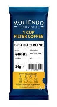 Moliendo 1 Cup Breakfast Blend Filtre Kahve 14 g