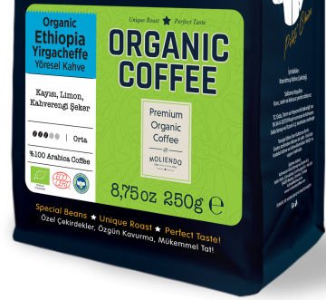 Moliendo Organic Ethiopia Yirgacheffe Yöresel Kahve 250 g (Çekirdek)