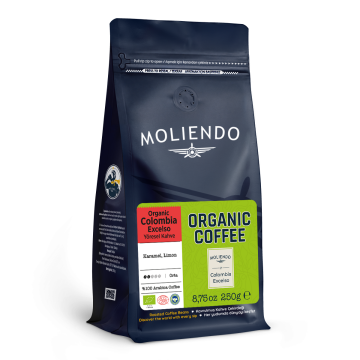 Moliendo Organic Colombia Excelso (Çekirdek) Yöresel Kahve 250 g