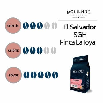 Moliendo El Salvador SGH Finca La Joya Yöresel Kahve 4 X 250 gr.