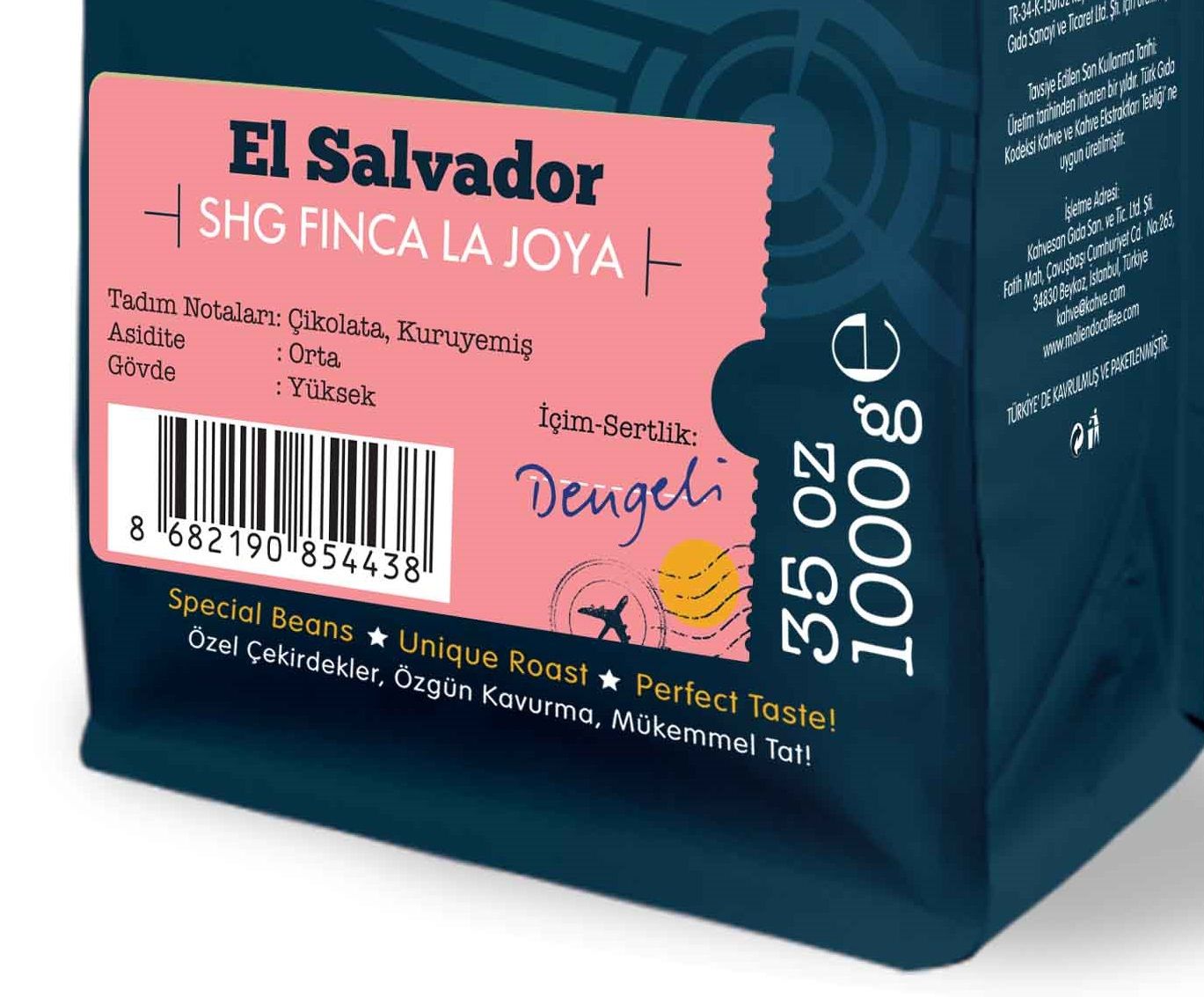 Moliendo El Salvador SGH Finca La Joya Yöresel Kahve 250 gr.