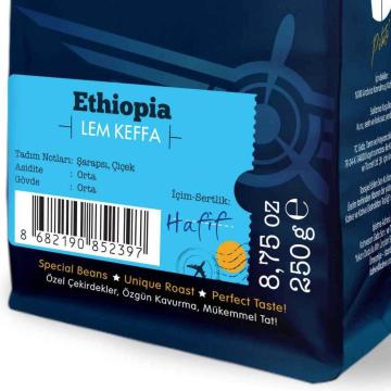 Moliendo Ethiopia Lem Keffa Yöresel Kahve