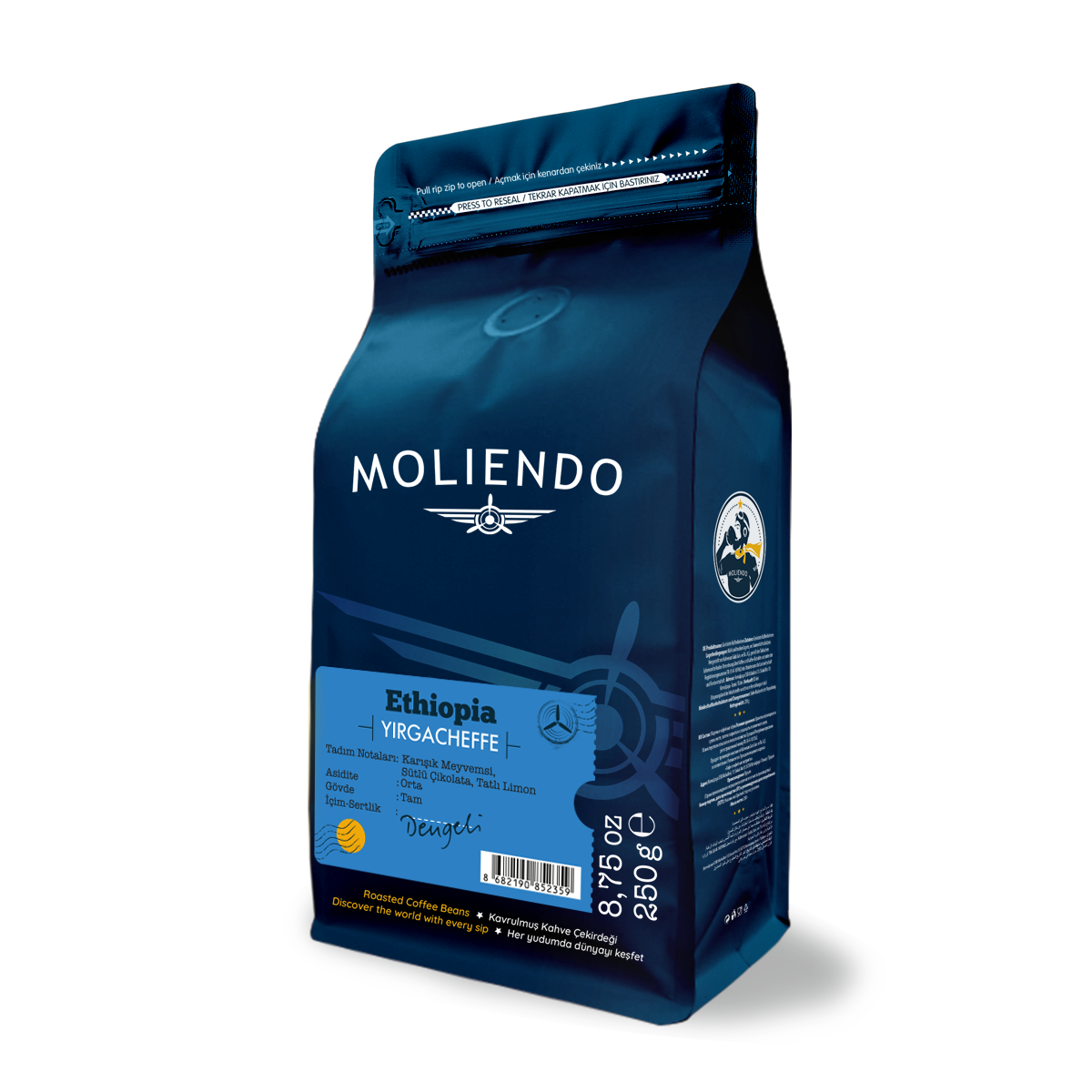 Moliendo Ethiopia Yirgacheffe Yöresel Kahve