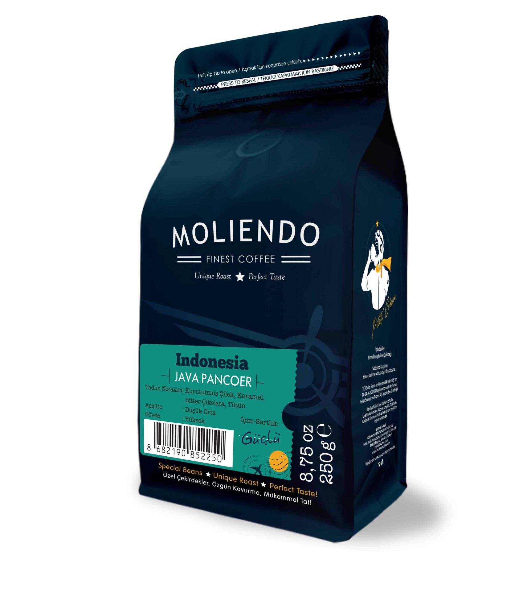 Moliendo Indonesia Java Pancoer Yöresel Kahve