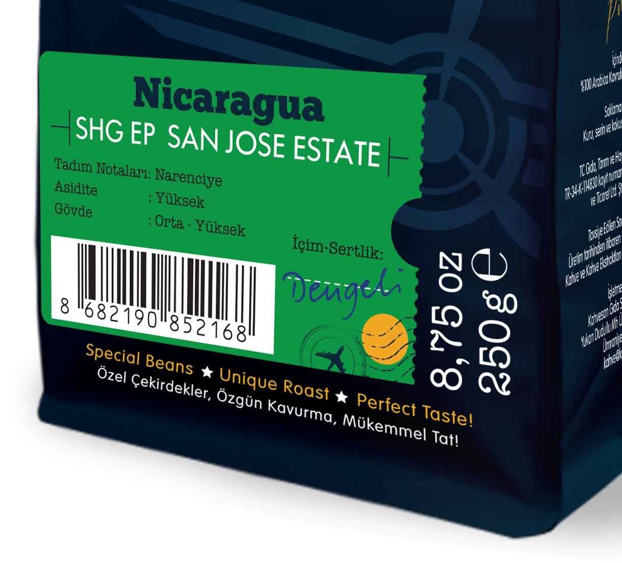 Moliendo Nicaragua SHG EP San Jose Estate Yöresel Kahve