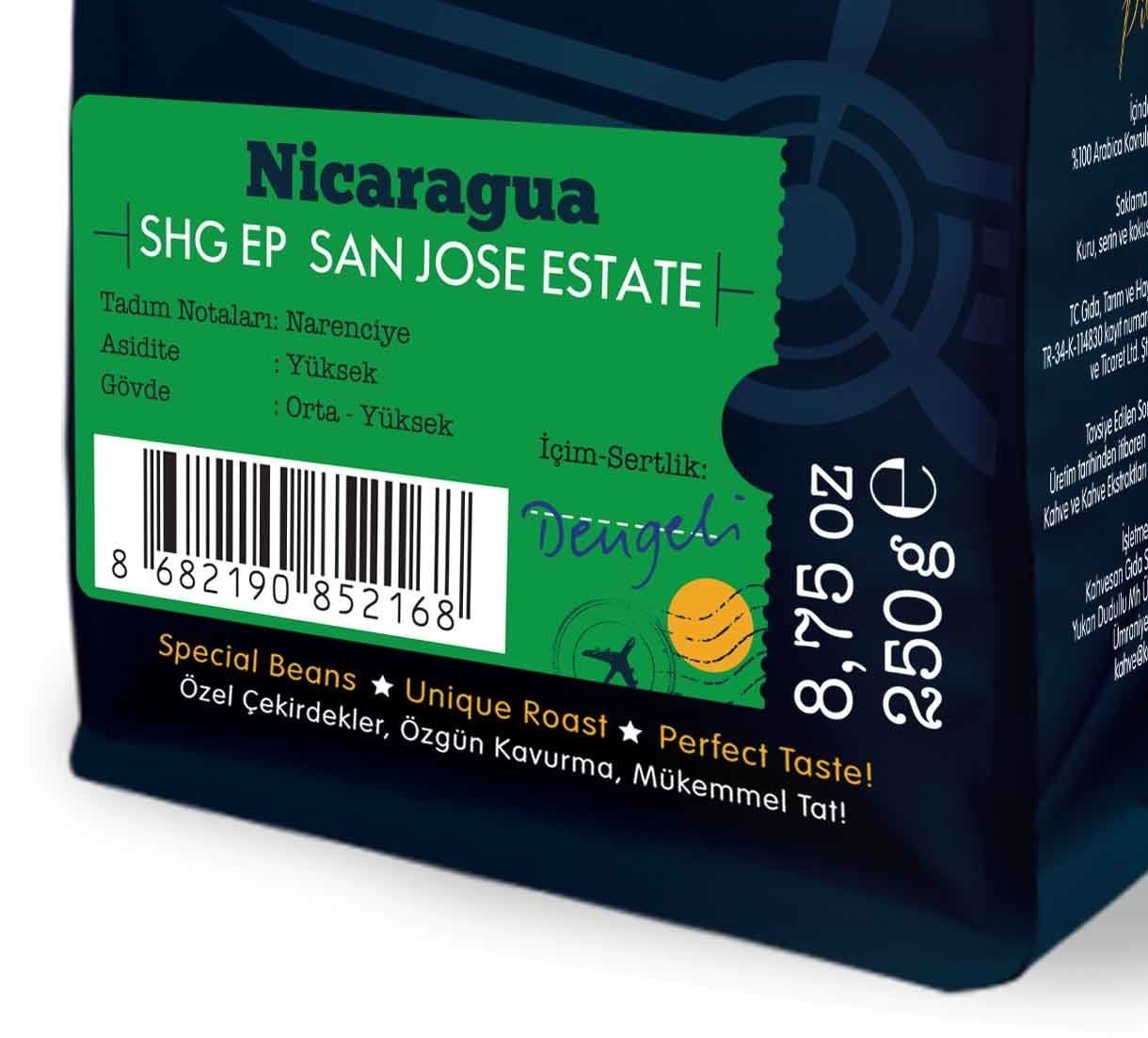 Moliendo Nicaragua SHG EP San Jose Estate Yöresel Kahve