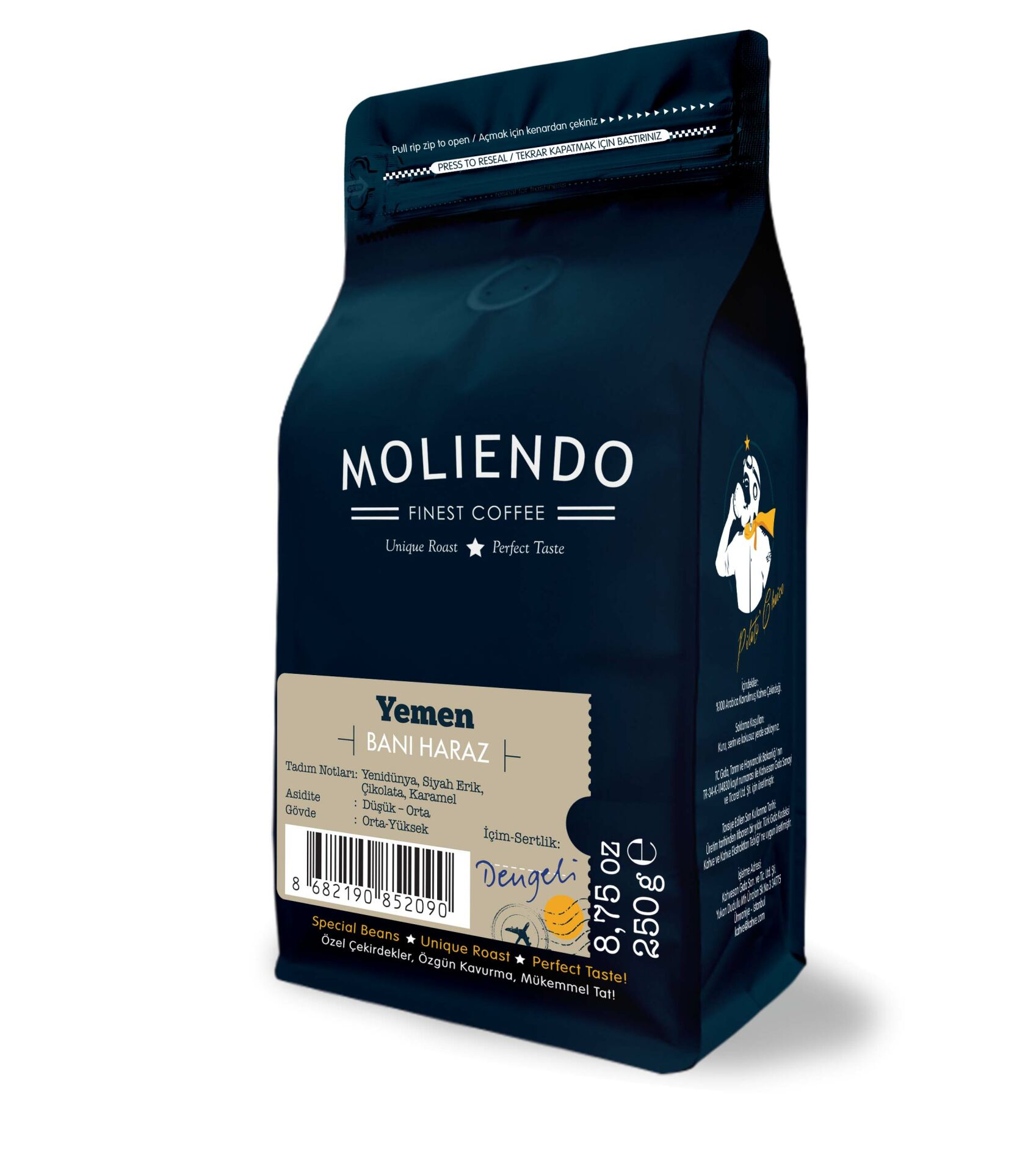 Moliendo Yemen Bani Haraz Yöresel Kahve