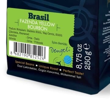 Moliendo Brasil Fazenda Yellow Bourbon Yöresel Kahve 250 gr.