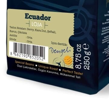 Moliendo Ecuador Loja Yöresel Kahve 250 gr.