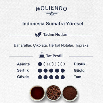Moliendo Indonesia Sumatra Yöresel Kahve 1000 gr.