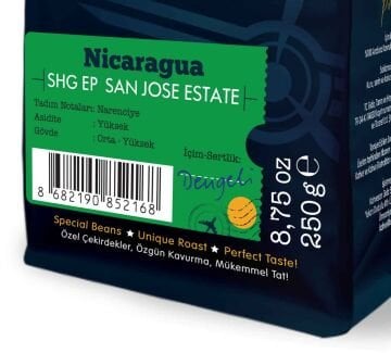 Moliendo Nicaragua SHG EP San Jose Estate Yöresel Kahve 250 gr.