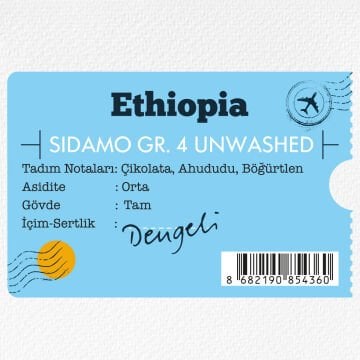 Moliendo Ethiopia Sidamo Gr 4 Kuru İşleme Yöresel Kahve 1000 gr.