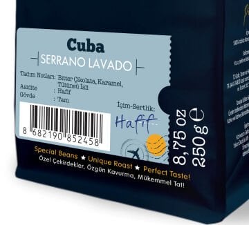 Moliendo Cuba Serrano Lavado Yöresel Kahve 250 gr.