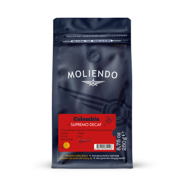 Moliendo Colombia Supremo Decaf  (Kafeinsiz) Yöresel Kahve 250 gr.