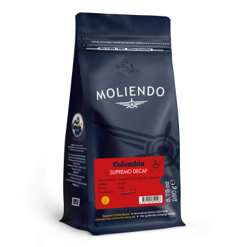 Moliendo Colombia Supremo Decaf  (Kafeinsiz) Yöresel Kahve 250 gr.