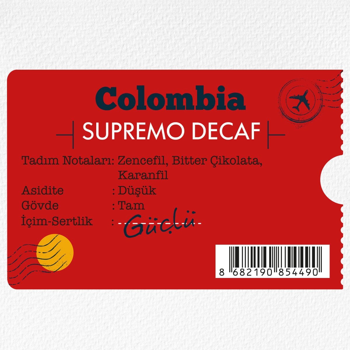 Moliendo Colombia Supremo Decaf  (Kafeinsiz) Yöresel Kahve 1000 gr.