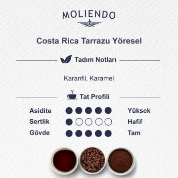 Moliendo Costa Rica Tarrazu Yöresel Kahve 250 gr.