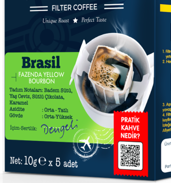 Moliendo Brasil  Fazenda Yellow Bourbon Pratik Filtre Kahve 5x10 g