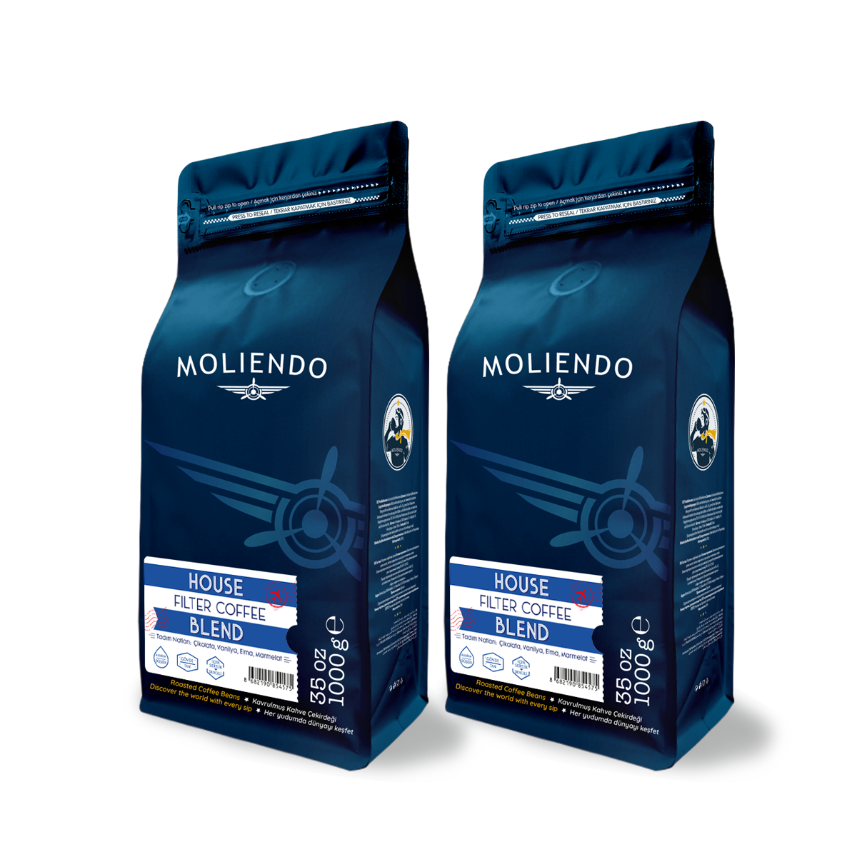 Moliendo House Blend Avantaj Paketi 2x1000 g 