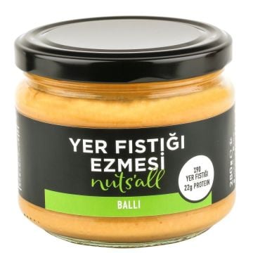 Nuts’all Ballı Fıstık Ezmesi 280 g