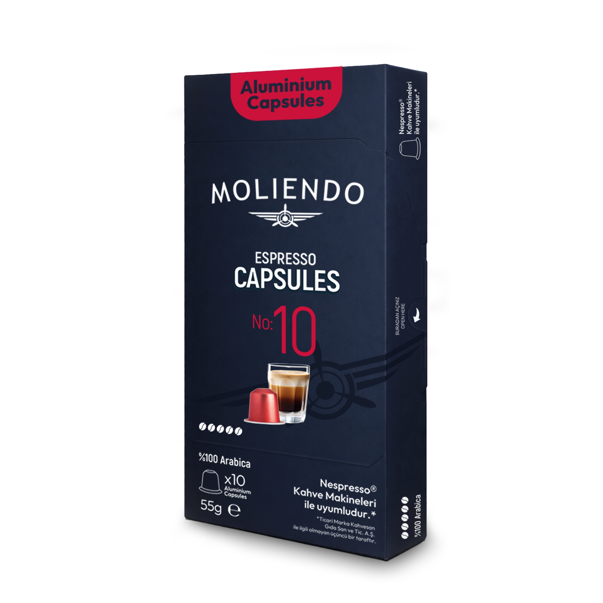 Moliendo Kapsül Deneyim Seti 3x10 Nespresso Uyumlu Alüminyum Kapsül 30 Adet