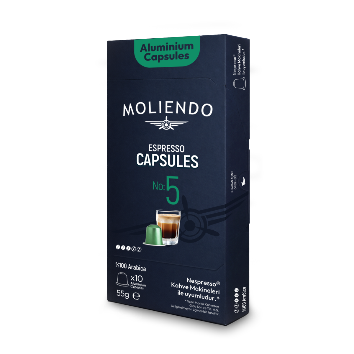 Moliendo Kapsül Deneyim Seti 3x10 Nespresso Uyumlu Alüminyum Kapsül 30 Adet