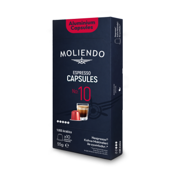 Moliendo Kapsül No:10 Nespresso Uyumlu Alüminyum Kapsül 10 Adet	