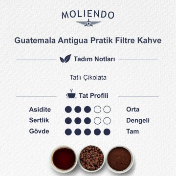 Moliendo Guatemala Antigua Pratik Filtre Kahve Avantaj Paketi 2 x 10 Toplam 20 Adet