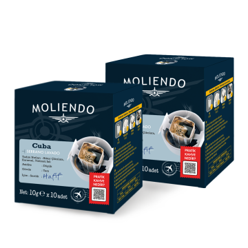 Moliendo Cuba Serrano Lavado Pratik Filtre Kahve Avantaj Paketi 2 x 10 Toplam 20 Adet