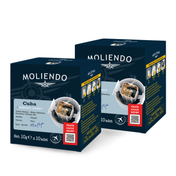 Moliendo Cuba Serrano Lavado Pratik Filtre Kahve Avantaj Paketi 2 x 10 Toplam 20 Adet