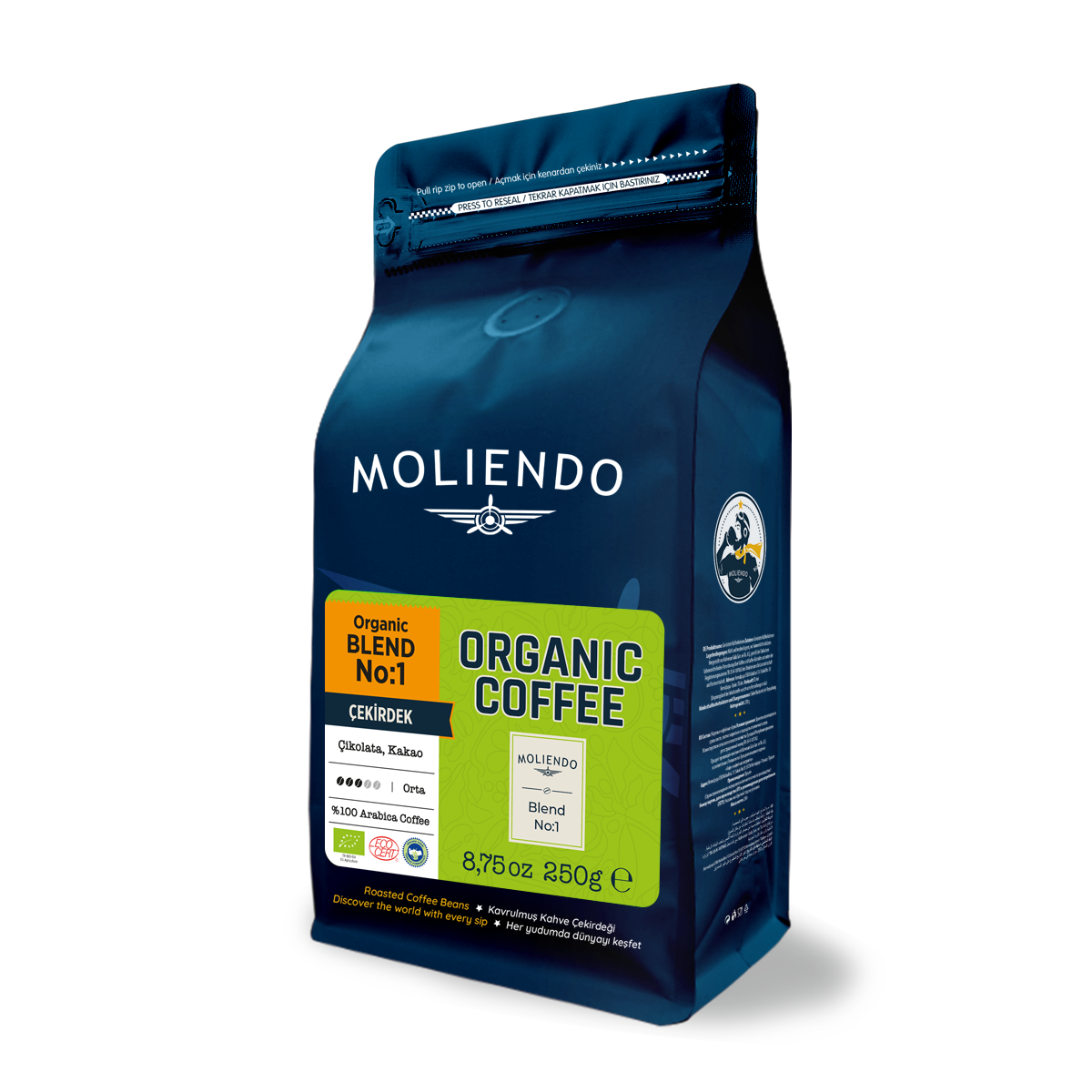 Moliendo Organic Blend No:1 (Çekirdek) Kahve 250 g