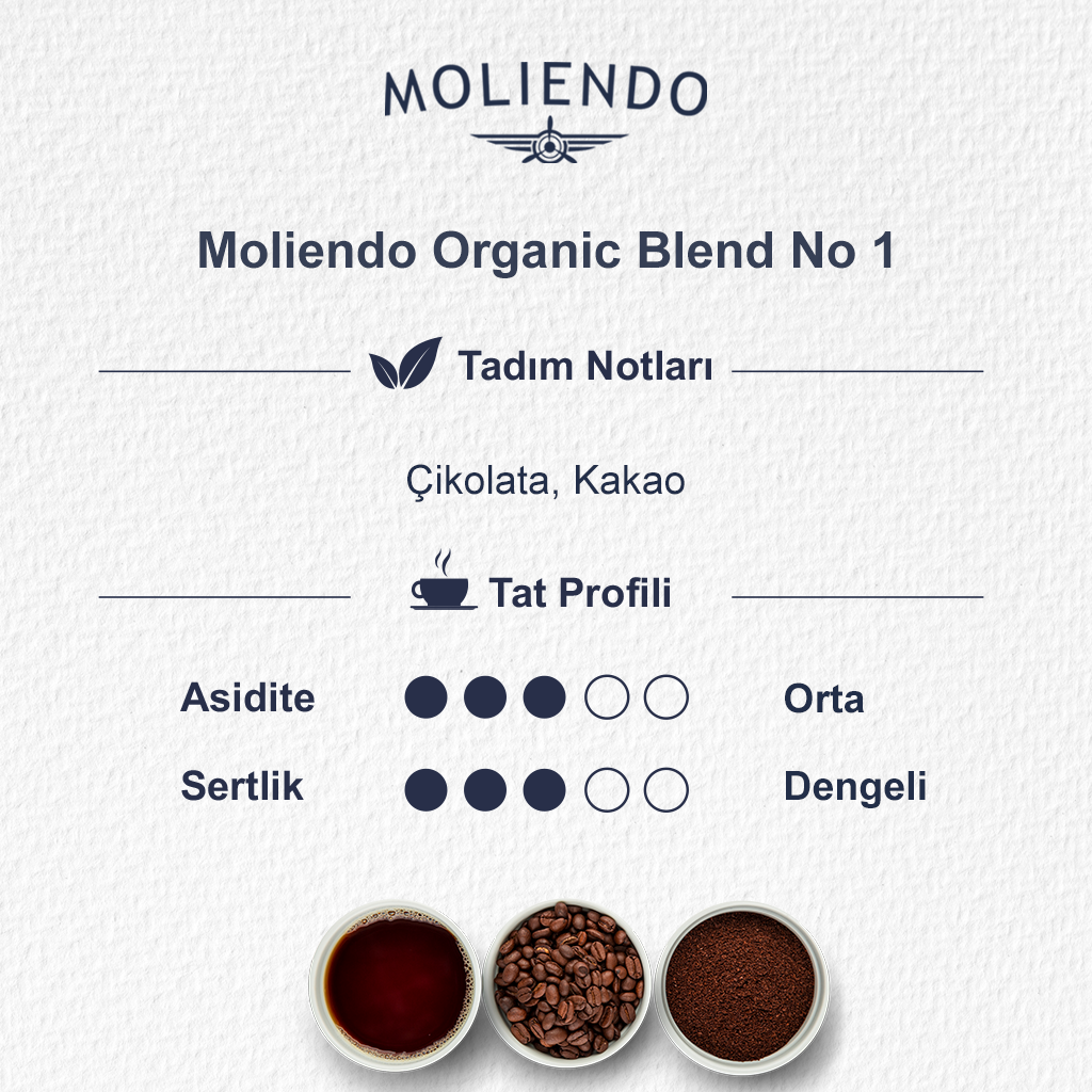 Moliendo Organic Blend No:1 (Öğütülmüş) Kahve 250 g