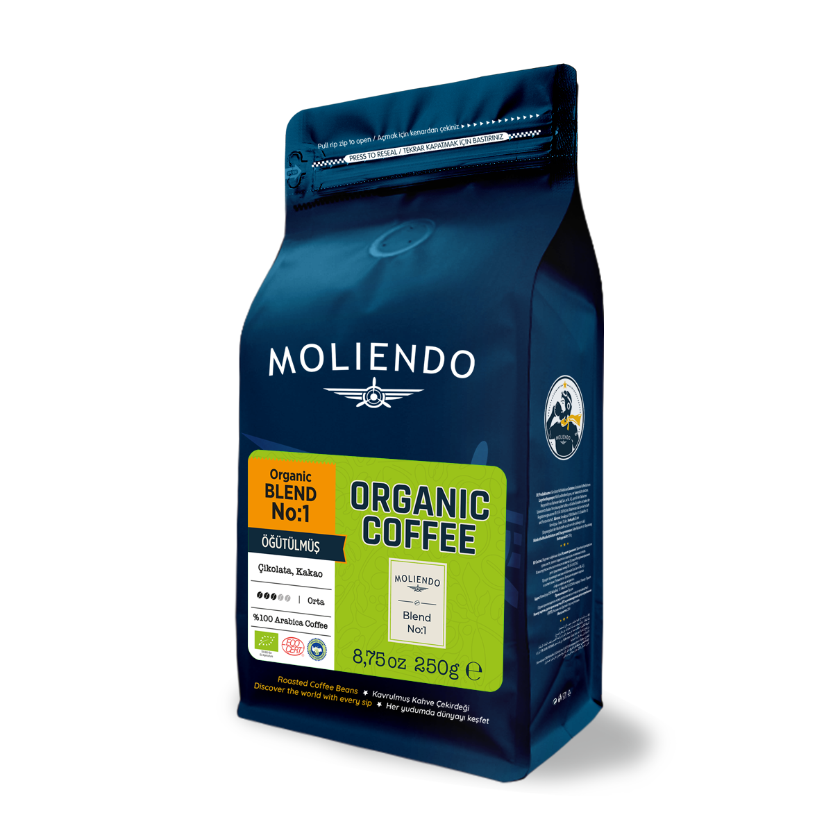 Moliendo Organic Blend No:1 (Öğütülmüş) Kahve 250 g