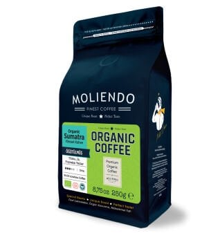Moliendo Organic Indonesia Sumatra (Öğütülmüş) Yöresel Kahve 250 g 