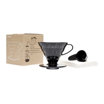 Hario V60 02 Siyah Plastik Dripper ve 40’lı Filtre Kağıdı Seti