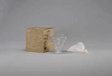 Hario V60 02 Dripper (Şeffaf Plastik) ve 40’lı Filtre Kağıdı Seti