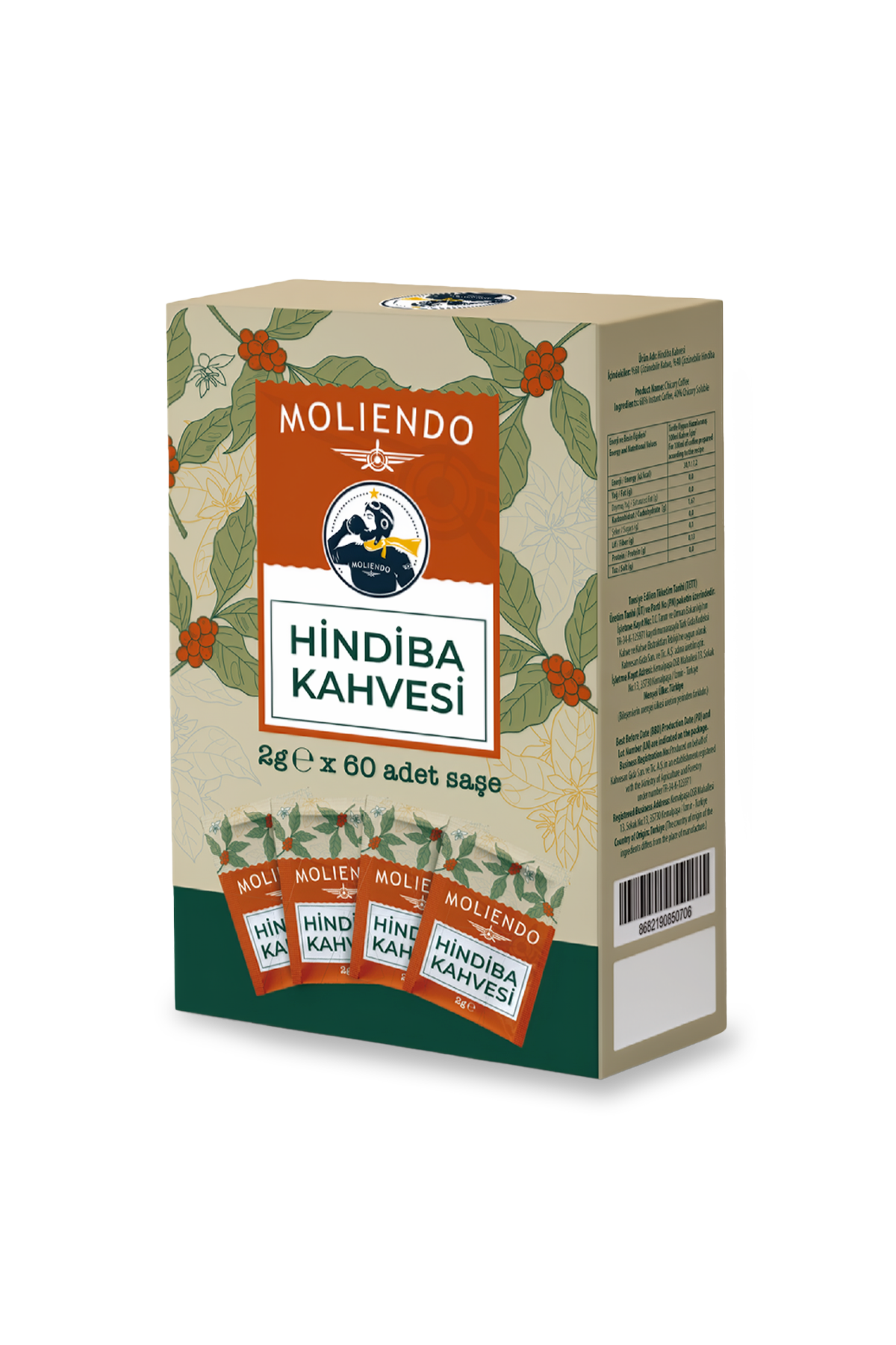 Moliendo Hindiba Kahvesi 60 Tek İçimlik Paket 120 g
