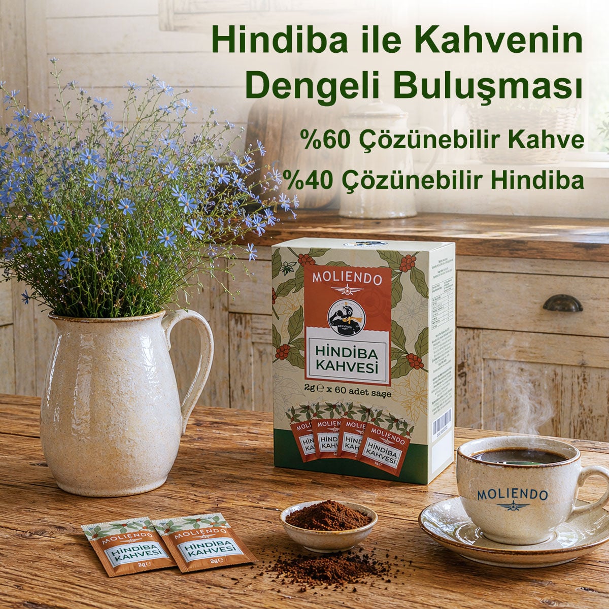 Moliendo Hindiba Kahvesi 60 Tek İçimlik Paket 120 g